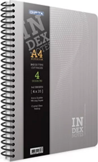 Gıpta İndex Spiralli Sert Kapak Defter 19X26 Çizgili 140 Yaprak (4623)