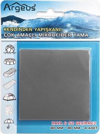 Argeus Kendinden Yapışkanlı Tamir Yaması (Mont, Şemsiye, Şişme Yatak) Gri