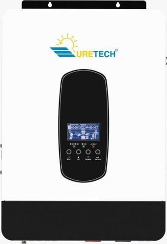 URETECH 7KVA 6.2KW 6200 W Watt Tam Sinüs Akıllı MPPT 110A H.V. 55-450V İnverter 48VDC-6,2KW 220VAC İnvertör