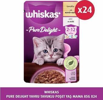 Whiskas Yavru Tavuklu Poşet Yaş Mama 85 gr 24'lü