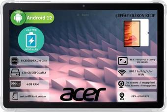 Acer Iconia M10 4 GB Ram 128 GB SSD 10.1" Wuxga (1920 x 1200 ) IPS Yeni Nesil Android Tablet NT.LFUEY.001