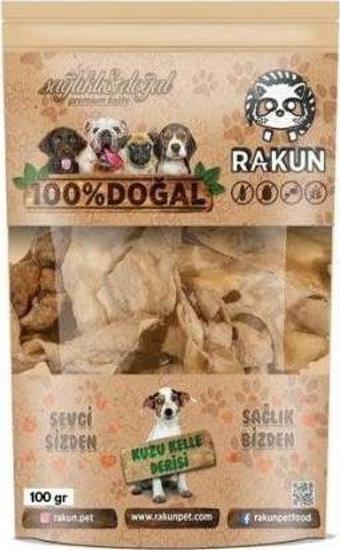 Rakun Kuzu Kelle Derisi Köpek Ödülü 100 gr