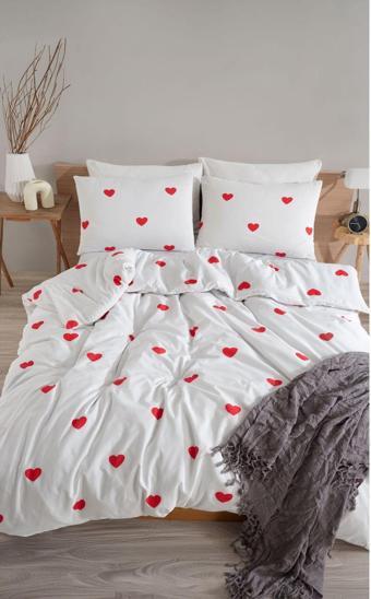 Loyal Home Çift Kişilik Nevresim Takımı - Sonsuz Aşk (Kalpli)