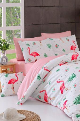 Loyal Home Çift Kişilik Nevresim Takımı Flamingo