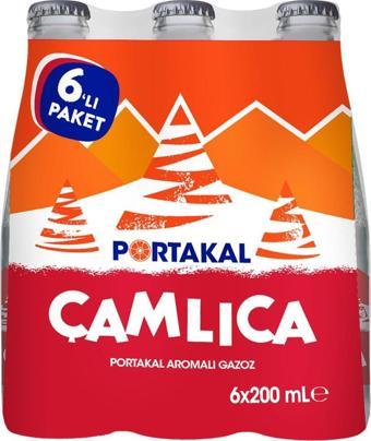 Çamlıca Portakal Aromalı Gazoz 200 Ml X 6 Adet