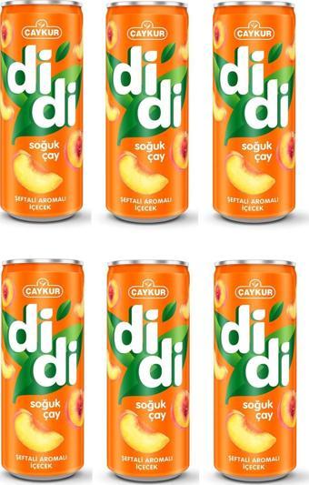 Çaykur Didi Şeftali Aromalı Soğuk Çay 330 Ml X 6 Adet