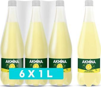 Akmina C Vitaminli Limon Aromalı Maden Suyu 1 Lt X 6 Adet