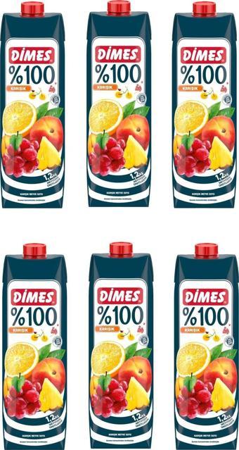 Dimes %100 Karışık Meyve Suyu 1 Lt X 6 Adet