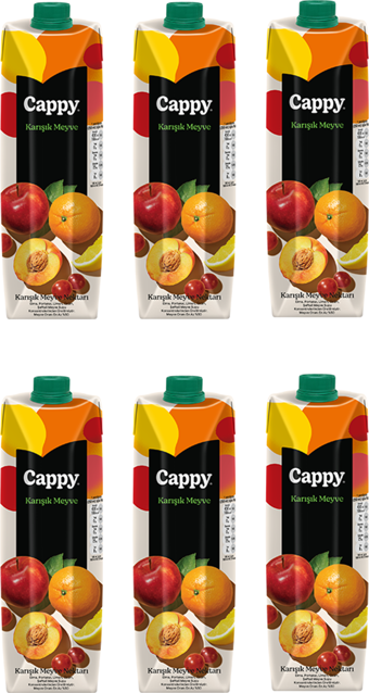 Cappy Bahçe Karışık Meyve Nektarı 1 Lt X 6 Adet