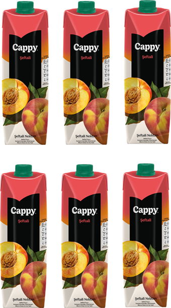 Cappy Bahçe Şeftali Nektarı 1 Lt X 6 Adet