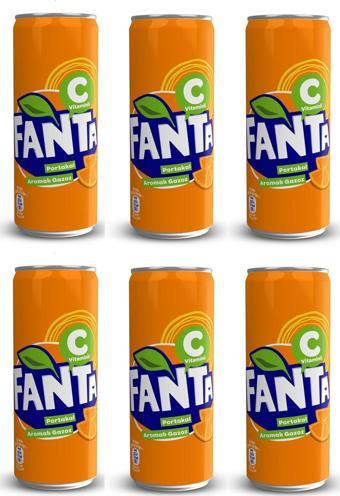 Fanta Portakal Aromalı Gazoz 330 Ml X 6 Adet