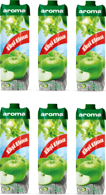 Aroma Ekşi Elmalı İçecek 1 Lt X 6 Adet