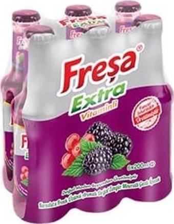 Freşa Extra Karadut Frenk Üzümü Aromalı Maden Suyu 200 Ml X 6 Adet