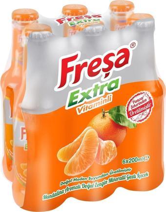 Freşa Extra Mandalina Aromalı Maden Suyu 200 Ml X 6 Adet