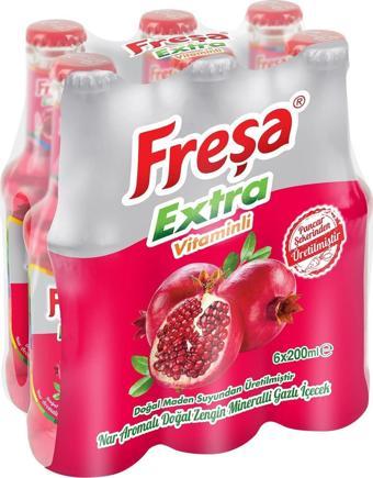 Freşa Extra Nar Aromalı Maden Suyu 200 Ml X 6 Adet