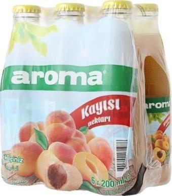 Aroma Kayısı Nektarı Cam 200 Ml X 6 Adet