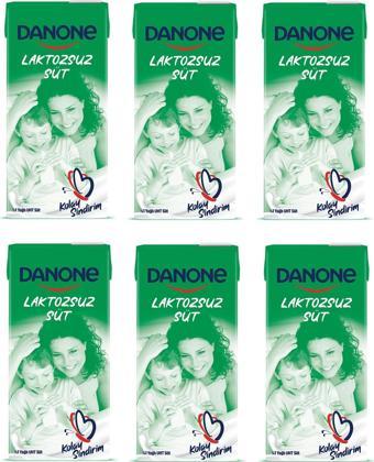 Danone Laktozsuz Süt 1 Lt X 6 Adet