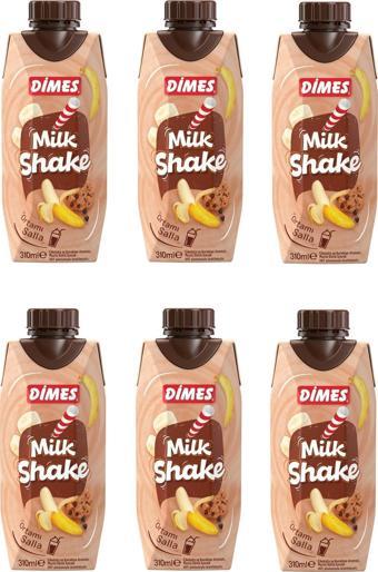 Dimes Milkshake Çikolata Ve Kurabiye Aromalı Muzlu 310 Ml X 6 Adet