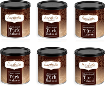 Hacıbaba Çikolata Aromalı Türk Kahvesi Kutu 100 Gr X 6 Adet