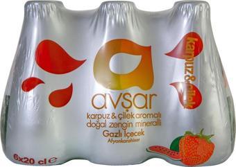 Avşar Karpuz Çilek Aromalı Maden Suyu 200 Ml X 6 Adet