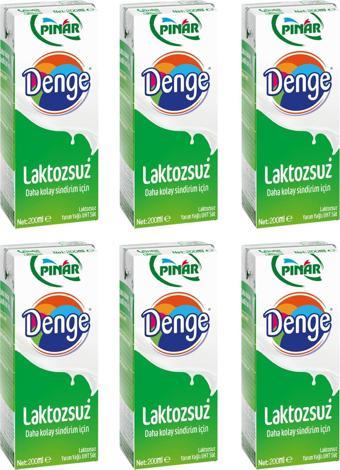 Pınar Denge Laktozsuz Süt 200 Ml X 6 Adet