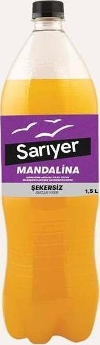 Sarıyer Mandalina Aromalı Gazoz Şekersiz 1,5 Lt