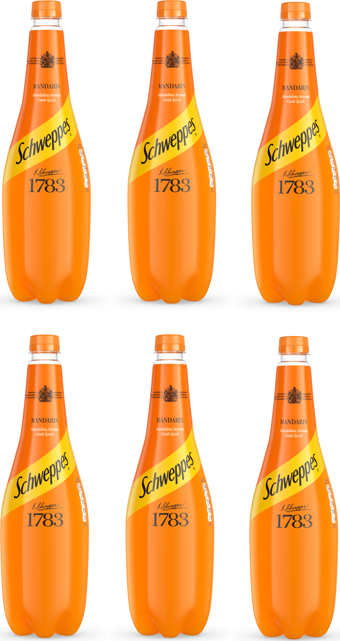 Schweppes Mandalina Aromalı Gazlı İçecek 1 Lt X 6 Adet