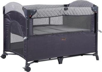 Prego 8041 Miami Basic Anne Yanı Oyun Parkı Park Yatak 70X110 Gri + Yatak Hediyeli