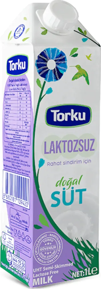 Torku Laktozsuz Yarım Yağlı Süt 1 Lt