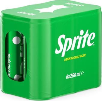 Sprite Gazoz Limon Aromalı 250 Ml X 6 Adet