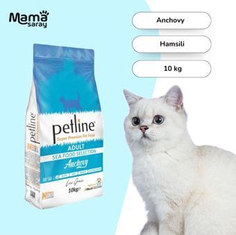 Petline Premium Anchovy Hamsili Balıklı Deniz Mahsullü Yetişkin Kedi Maması - 10 Kg Kapanabilir Özel Paket