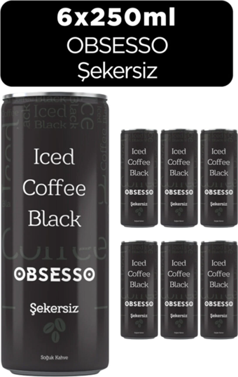 Obsesso Şekersiz Soğuk Kahve 250 Ml X 6 Adet