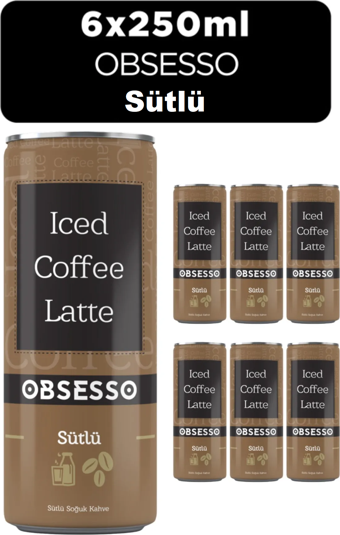 Obsesso Sütlü Soğuk Kahve 250 Ml X 6 Adet