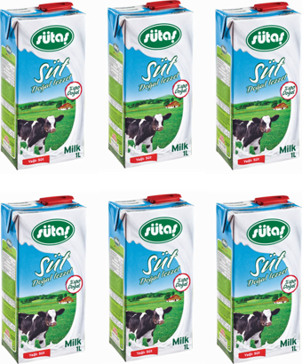 Sütaş Yağlı Süt 1 Lt X 6 Adet