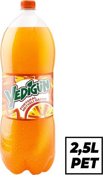 Yedigün Portakal Meyveli Gazoz 2,5 Lt