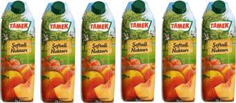 Tamek Şeftali Nektarı 1 Lt X 6 Adet
