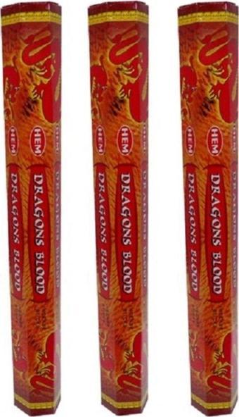 Hem Tütsü Ejderha Kanı Tütsü 3 Paket 60'Li (Dragons Blood)