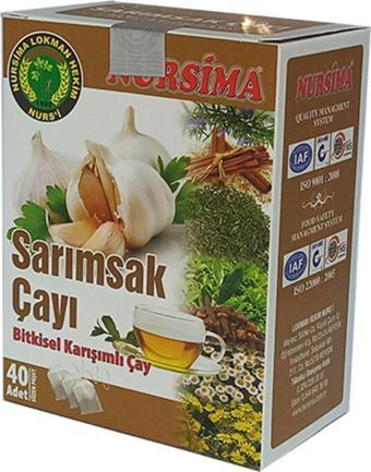 Nursima Sarımsak Çayı Bitkisel Karışımlı Çay 40 'Lı Süzen Poşet
