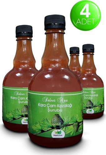 Selver Ana Kara Çam Kozalağı Şurubu 500 Gr 4 Adet