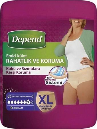 Depend Emici Külot Kadın Extra Büyük 9'Lu