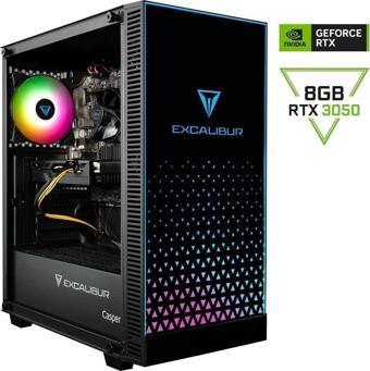 Casper Excalibur E65H.124F-BV50X-0FC i5-12400F 16 GB 500 GB SSD RTX3050 Masaüstü Oyun Bilgisayarı