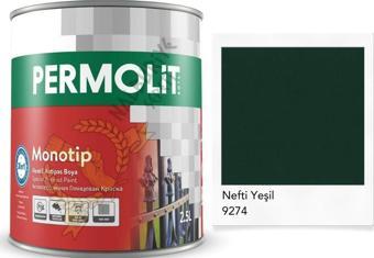 Permolit Monotip Astarlı Antipas Boya NEFTİ YEŞİL 0.75 Lt.