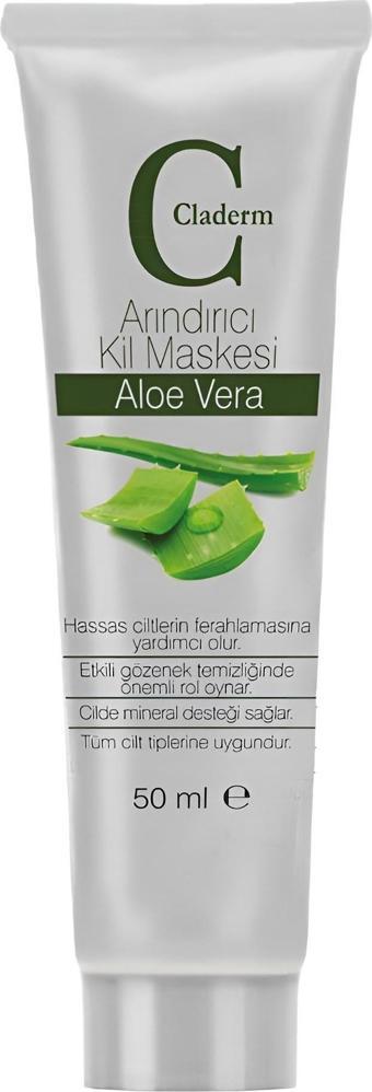 Claderm 50 ml Kil Maskesi – Aloe Vera