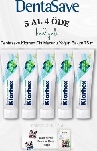 Dentasave Klorhex Diş Macunu Yoğun Bakım 75 ml 5 Al 4 Öde ve Rosie Pamuk