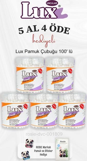 Lux Pamuk Çubuğu 100' lü 5 Al 4 Öde ve Rosie Pamuk