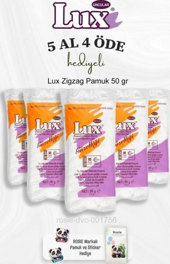 Lux Zigzag Pamuk 50 gr 5 Al 4 Öde ve Rosie Pamuk