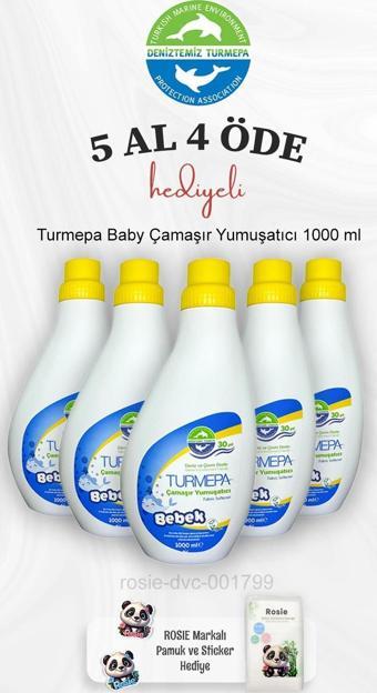 Turmepa Baby Çamaşır Yumuşatıcı 1000 ml 5 Al 4 Öde ve Rosie Pamuk