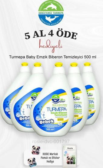 Turmepa Baby Emzik Biberon Temizleyici 500 ml 5 Al 4 Öde ve Rosie Pamuk