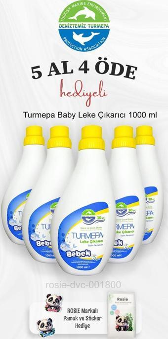 Turmepa Bebek Leke Çıkarıcı 1000 ml 5 Al 4 Öde ve Rosie Pamuk