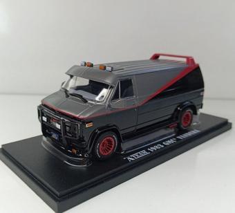 Green 1983 Gmc Vandura A Team Hollywood Filmi Serisi Minibüs (12 Cm Uzunluğunda